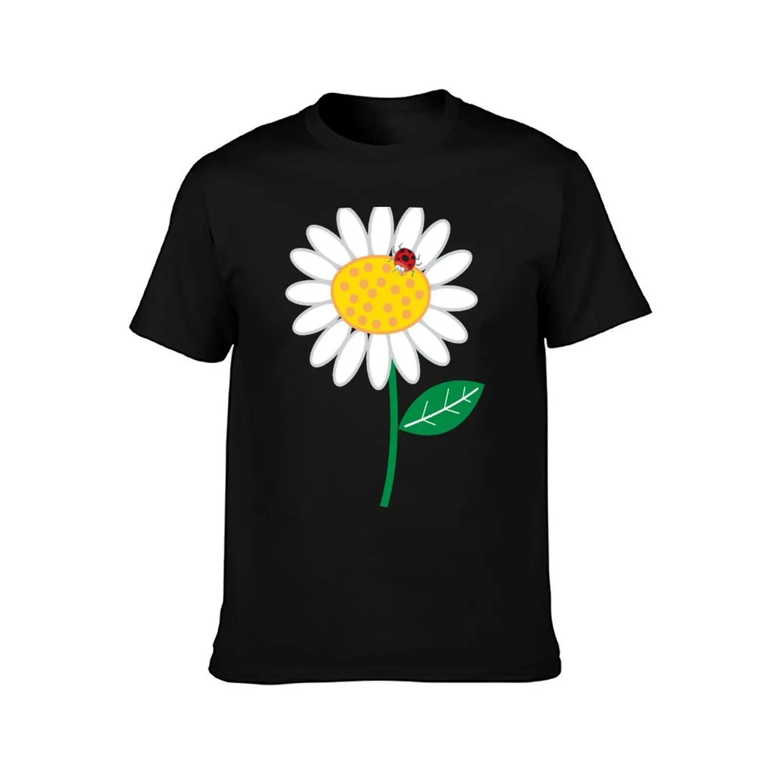 Whimsical Summer White Daisies and Red Ladybugs ? fatfatin T-Shirt Plus Size Loose Fit T-Shirt
