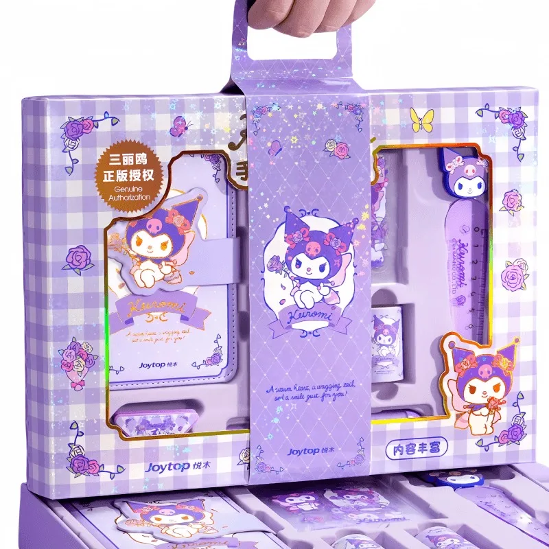 

Sanrio cartoon handbook gift box cute kuromi handbook stationery set anime character Cinnamoroll holiday gift school supplies