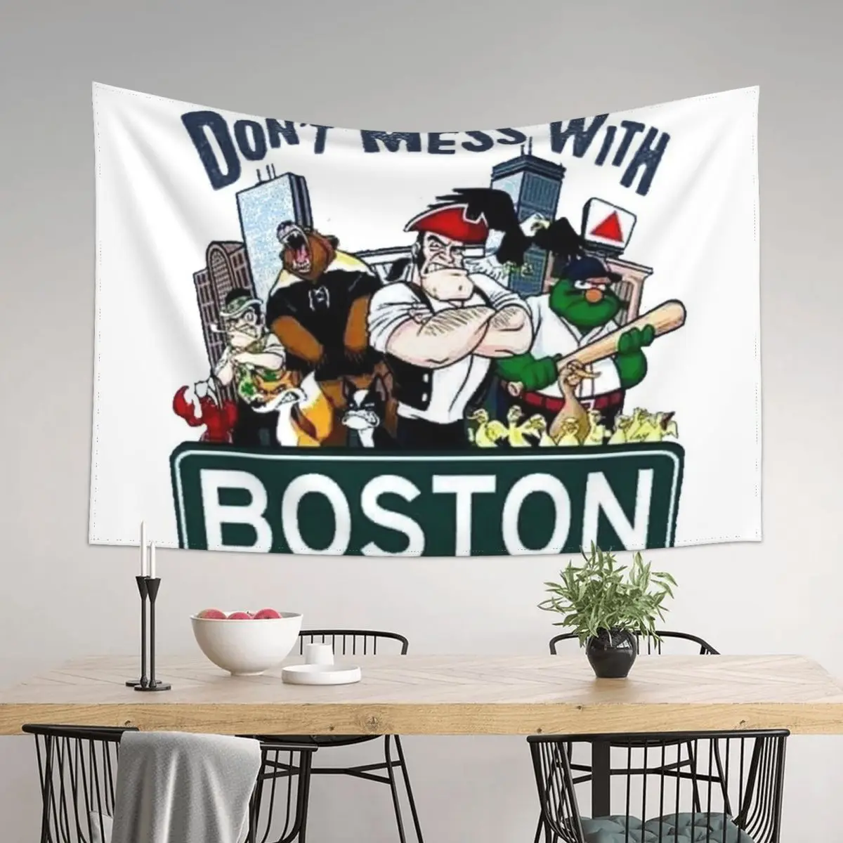 

Don’t Mess With Boston Tapestry Wall Art Cute Decor Room Decor Korean Style Tapestry