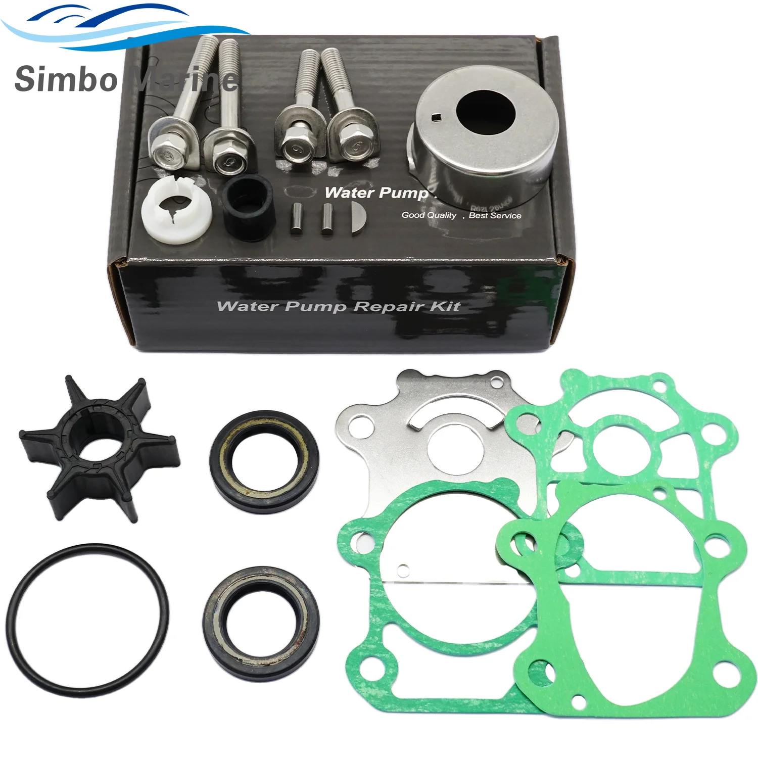 

Marine Water Pump Impeller Repair Service Kit for Yamaha 4 Stroke 70HP F70 F70A F70LA Outboard Engines 6CJ-W0078-00 18-3494