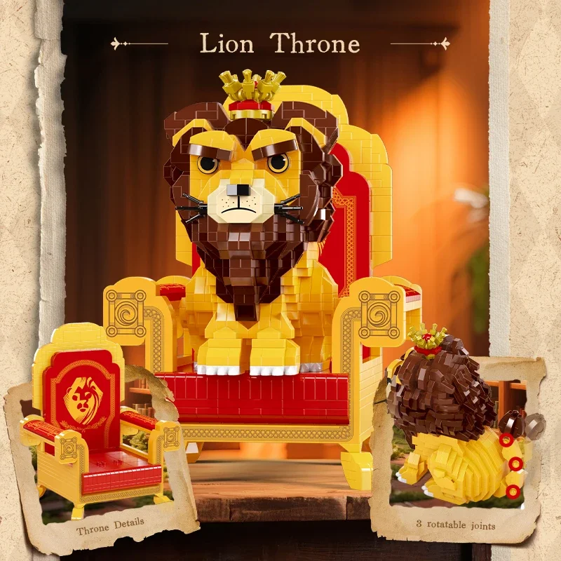 Kreative Magie Buch Tiere Spielzeug Bausteine Eule & Löwe Desktop Ornamente Für Kinder Halloween Geschenke