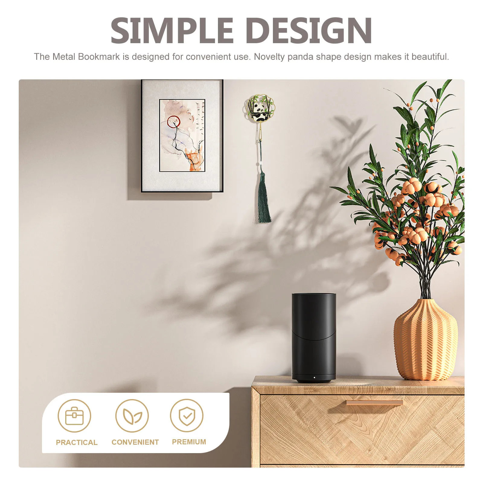 

2pcs Metal Panda Bookmark Cute Cartoon Design For Book Lovers Kids Reading Page Marker Decorative Hanging Tassel Pendant