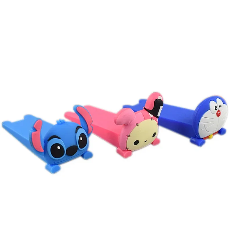 Disney Stitch Door Stopper Cartoon Cute Creativity Door Stopper Anti-pinch Soft Rubber Door Barrier Party Home Bedroom Supplies