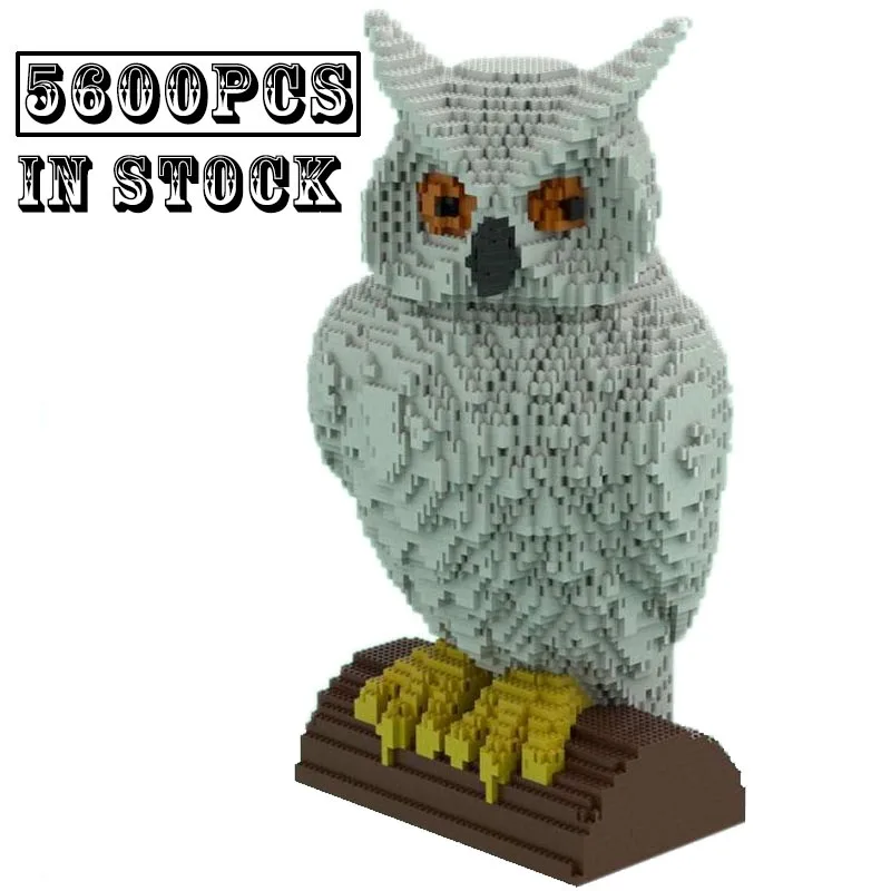 New MOC-142459 large Owl sculpture made Super Large Model Building Blocks Bricks DIY Educational Toys For Kids Birthday Gifts