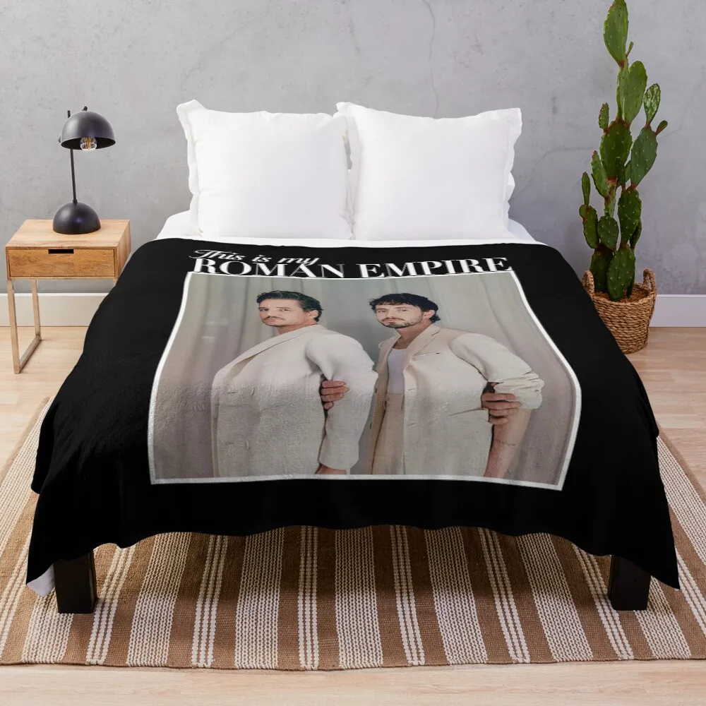 

Vintage This is my roman empire Paul Mescal Pedro Pascal Gladiator 2 Retro 90s Throw Blanket