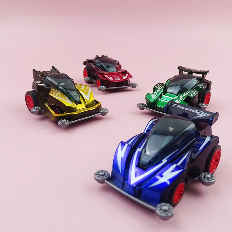 5Pcs Funny Children's Puzzle Pull Back Car Toys Mini Gradient 4WD Racing Car Kindergarten Reward Toys Boys Holiday Birthday Gift