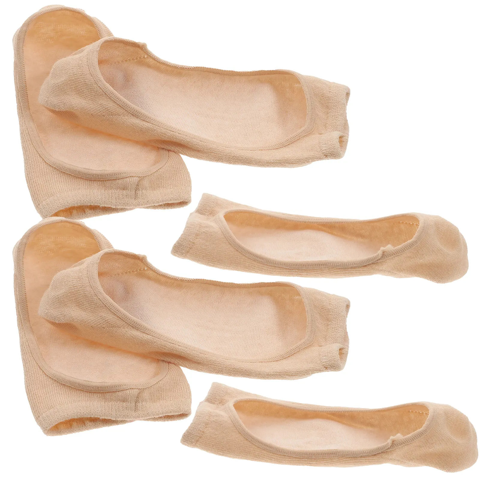 

6 Pairs Non-slip Invisible Socks Mouth Anti-skid Bamboo Fiber Low Cut Women Summer Gift Sportwear Accessories