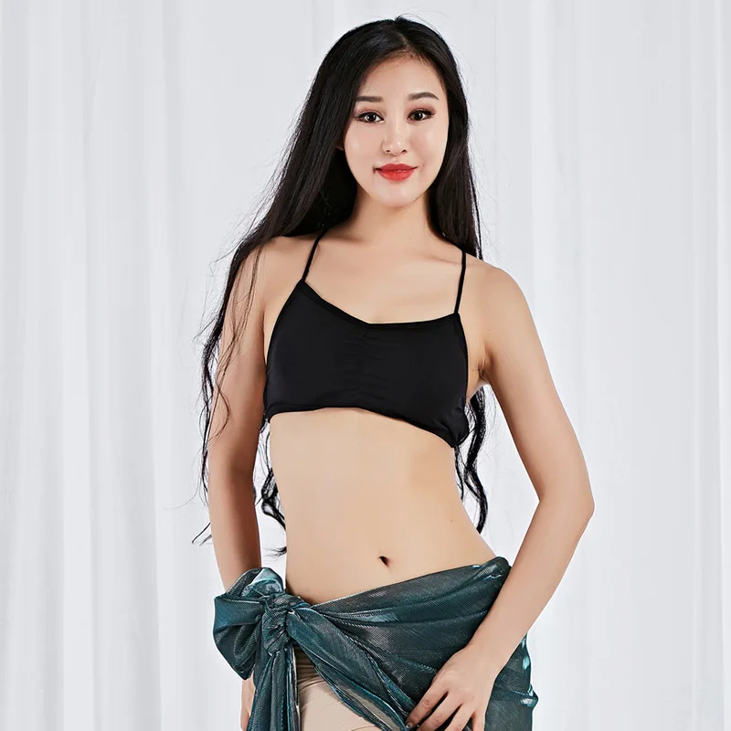 Hot Sale Hight Quality Women Girls Practice Costume Small Inner Cloth Vest With Chest Pad Beckless Belly Dance Bra