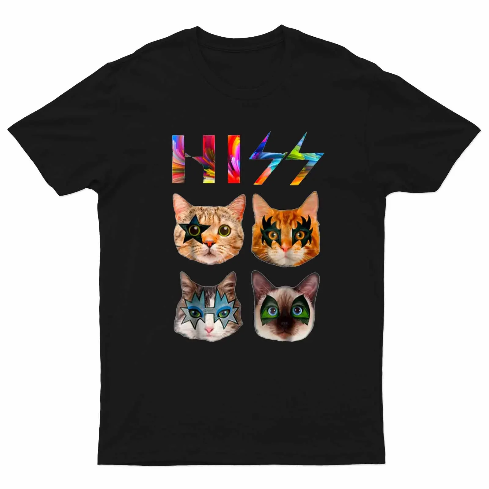 

Cat Classic Gift For Adults And Cat Lovers Tee Top Mens T-Shirt Men's 100% Cotton Casual T-shirts Loose Top Size S-3XL