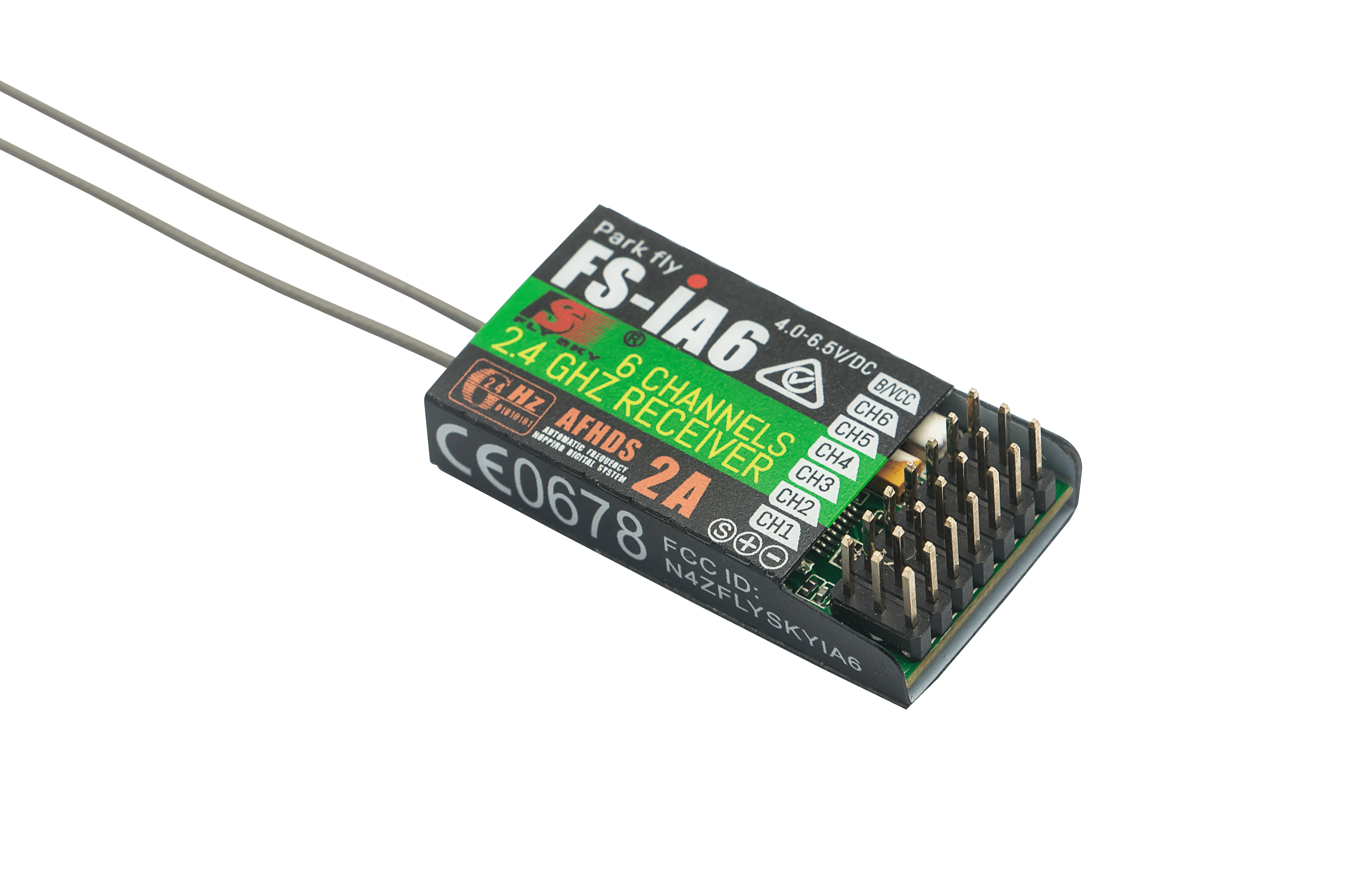 جهاز استقبال FLYSKY FS-IA6 صغير بـ 6 قنوات، 2.4 جيجاهرتز، 4.0-6.5 فولت PWM لوحدة التحكم عن بعد للطائرات ذات الأجنحة الثابتة والطائرات رباعية المراوح وملحقات جهاز الإرسال