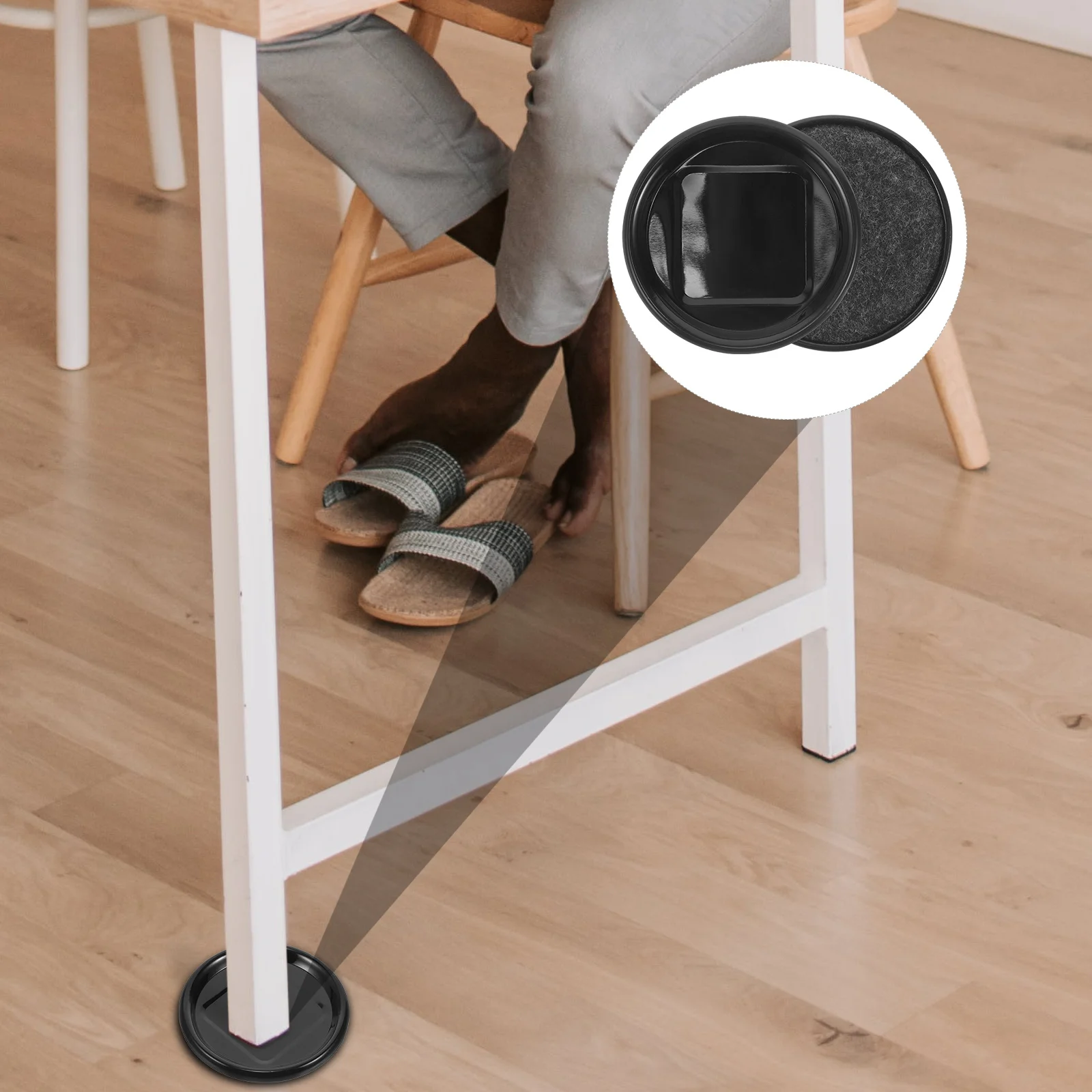 

8pcs Furniture Caster Cups Heavy Duty Floor Protectors For Chairs Desks Chair Leg Pads Hardwood Floors Furniture Feet Pads