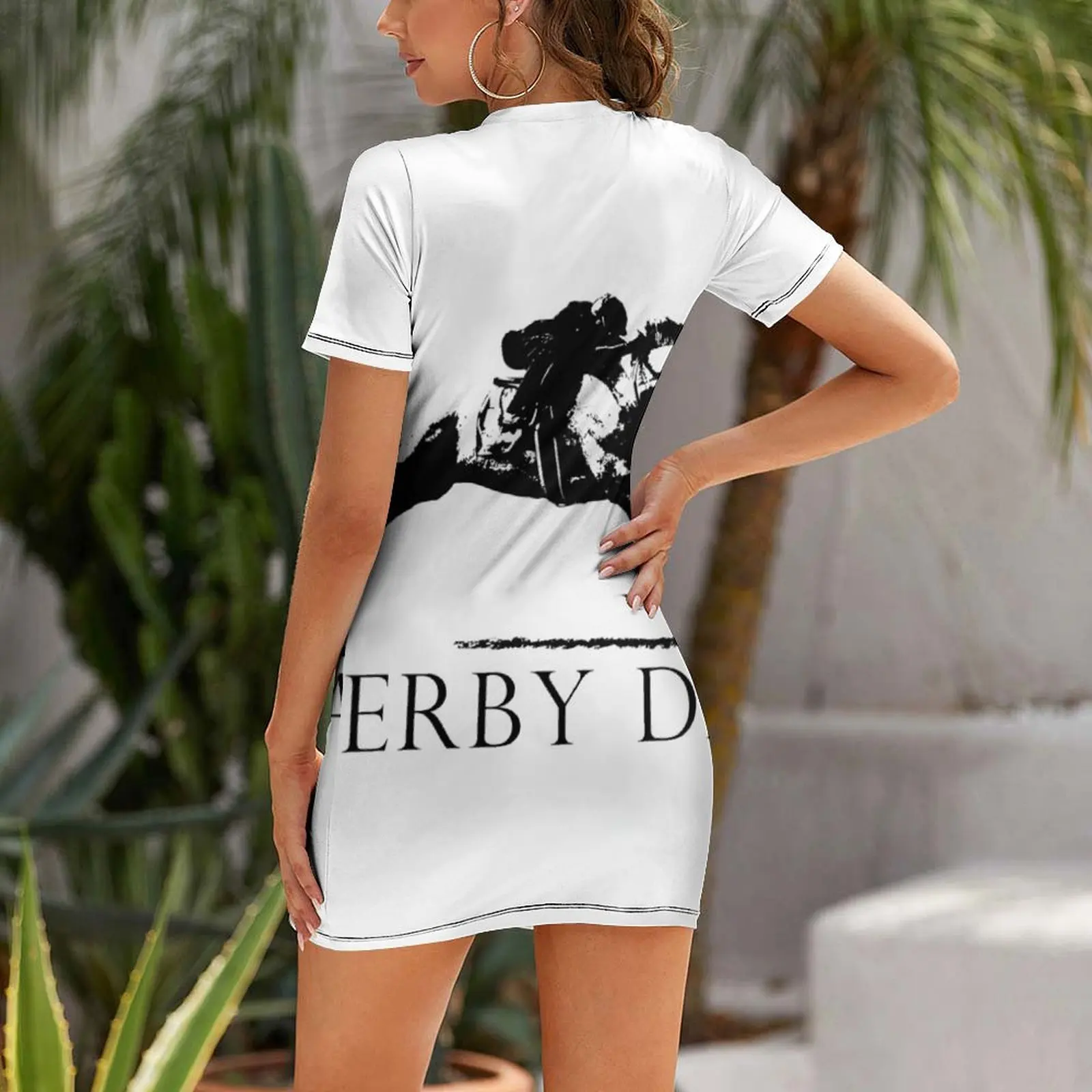 Derby DayRace Horse Short Sleeved Dress party dress women elegant luxury prom dress 2024