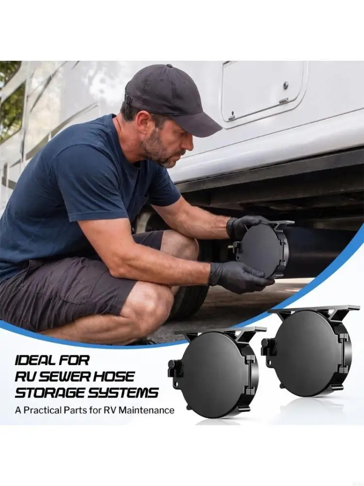 M76E Trailer Sewer Hose Storage Door 2 Pack with Bracket for Repair