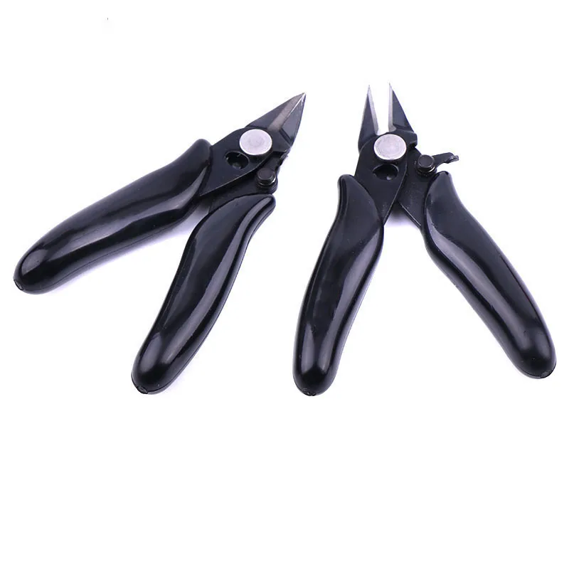 

3.5 Inch Mini Diagonal Pliers Wire Cable Cutters with Lock Nipper Hand Tools Cutting Side Snips Flush Pliers Handle Model Plier