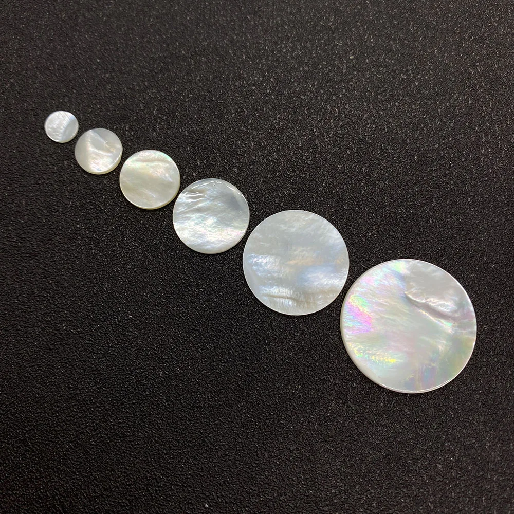 Non-porous Natural Seashell Beads Cabochon Mother of Pearl Shell Beads Pendant DIY Necklace Ring Fashion Jewelry Accessories