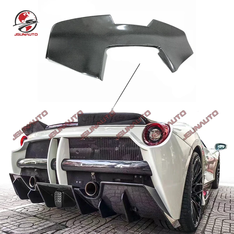 

For Ferrari 488 Carbon Fiber Rear Spoiler Rear Trunk Lip For Ferrari 488 GTB Spider 15-18 Msha Rear Wing FRP Spoiler Body Kit