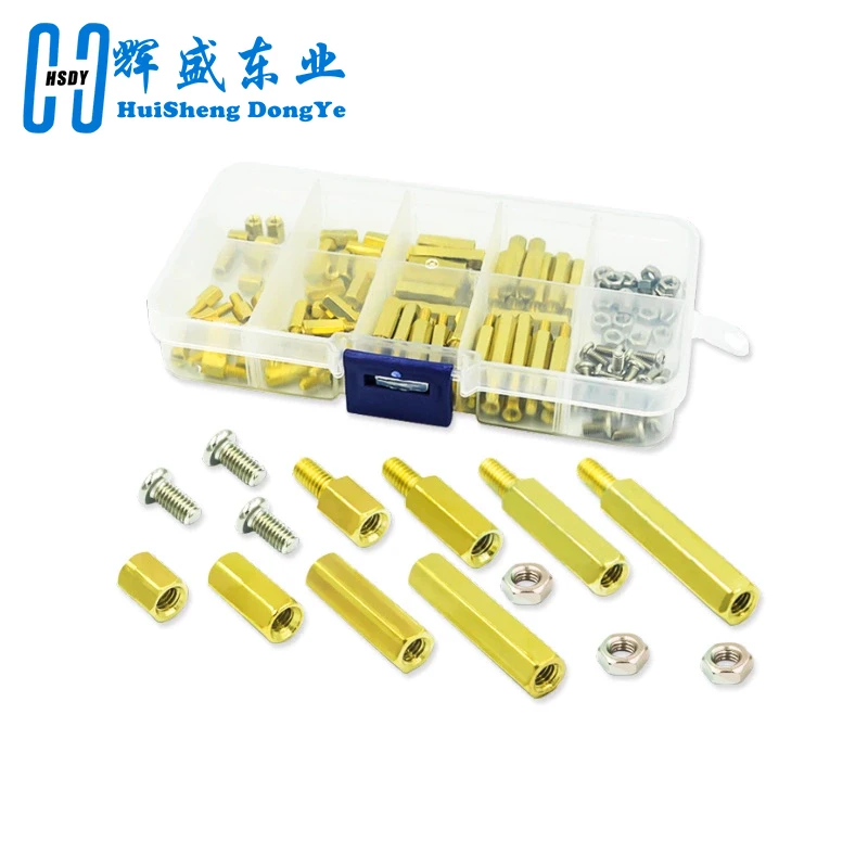 120pcs M3 Male Female Brass Hex Column Standoff Support Spacer Pillar M3 Screw Nut For PCB Board