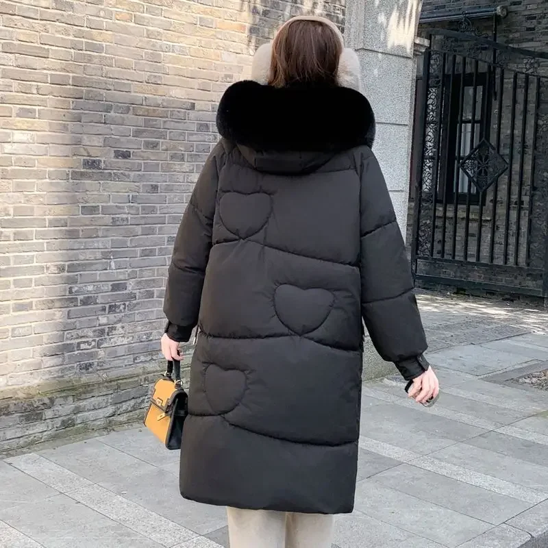 سترة نسائية شتوية أوروبية جديدة من القطن سترة فضفاضة للركاب بقلنسوة سترات دافئة #6