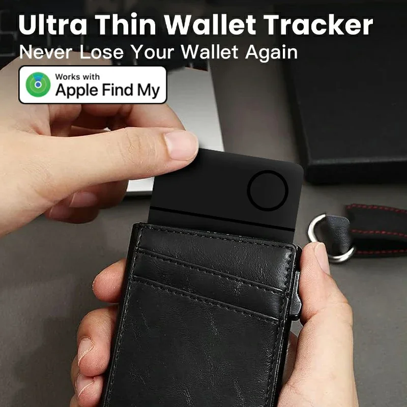 Xiaomi Wireless Smart Card Wallet Tracker Work with Apple Find My App Back Cover Icard Tag for Iphone Airtag ID Card Finder IP67