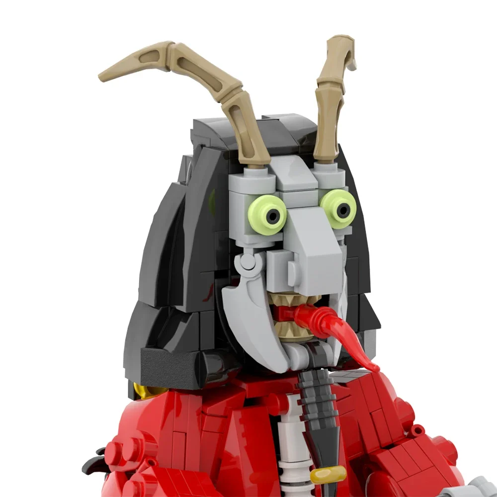 MOC Halloween Theme mythology Krampuss Half sheep half demon Devil Model Building Blocks Classic Assemble Bricks Toy Kids Gift