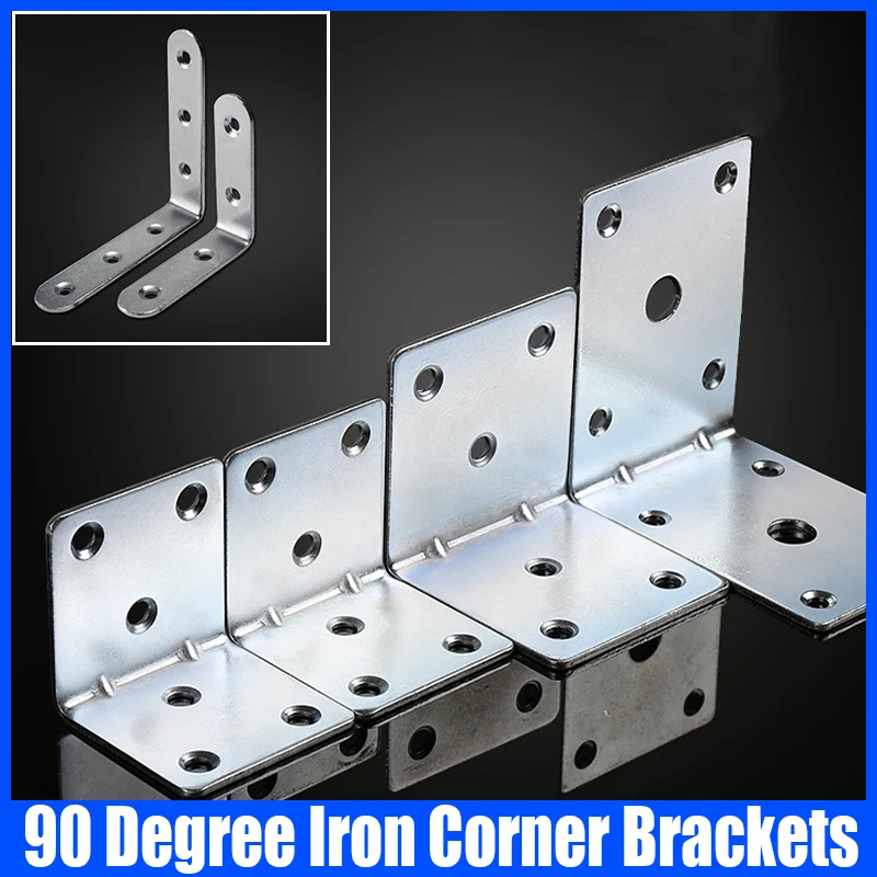 

20PCS Iron Corner Brackets 90 Degree Angle Bracket L-shaped Corner Brace Joint Bracket Fastener For Fixing Furniture Cabinet