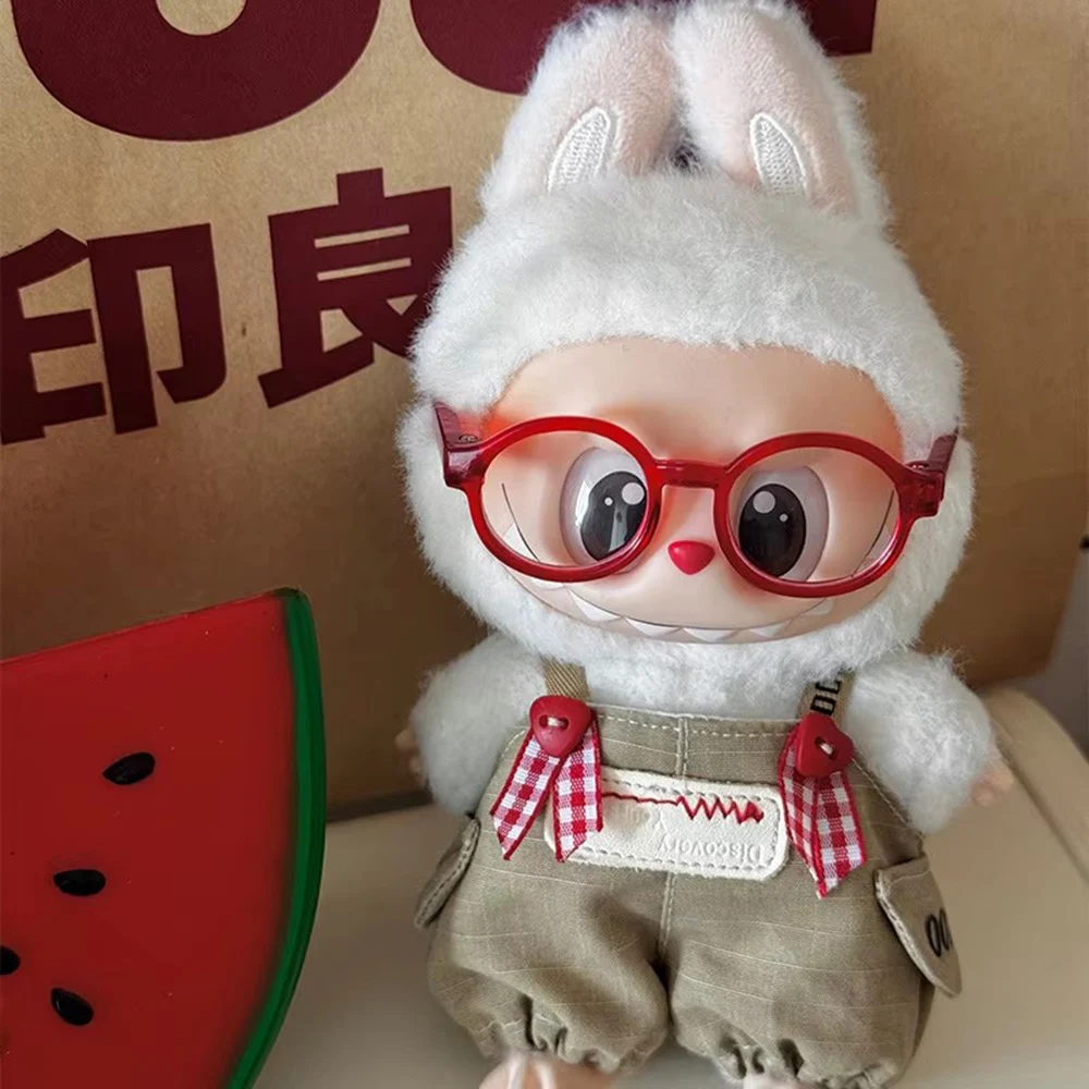 الملابس ل 15-17 سنتيمتر Labubu لطيف الدب الصغير الملابس الشعر هوب مجموعة وزرة الزي اكسسوارات هدية [لا دمية]