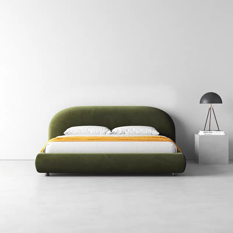 Cream Style Teen Girls Double Bed Frames Full Size Headboard Nordic Design Double Beds Clearance Bedding Home Furnitures