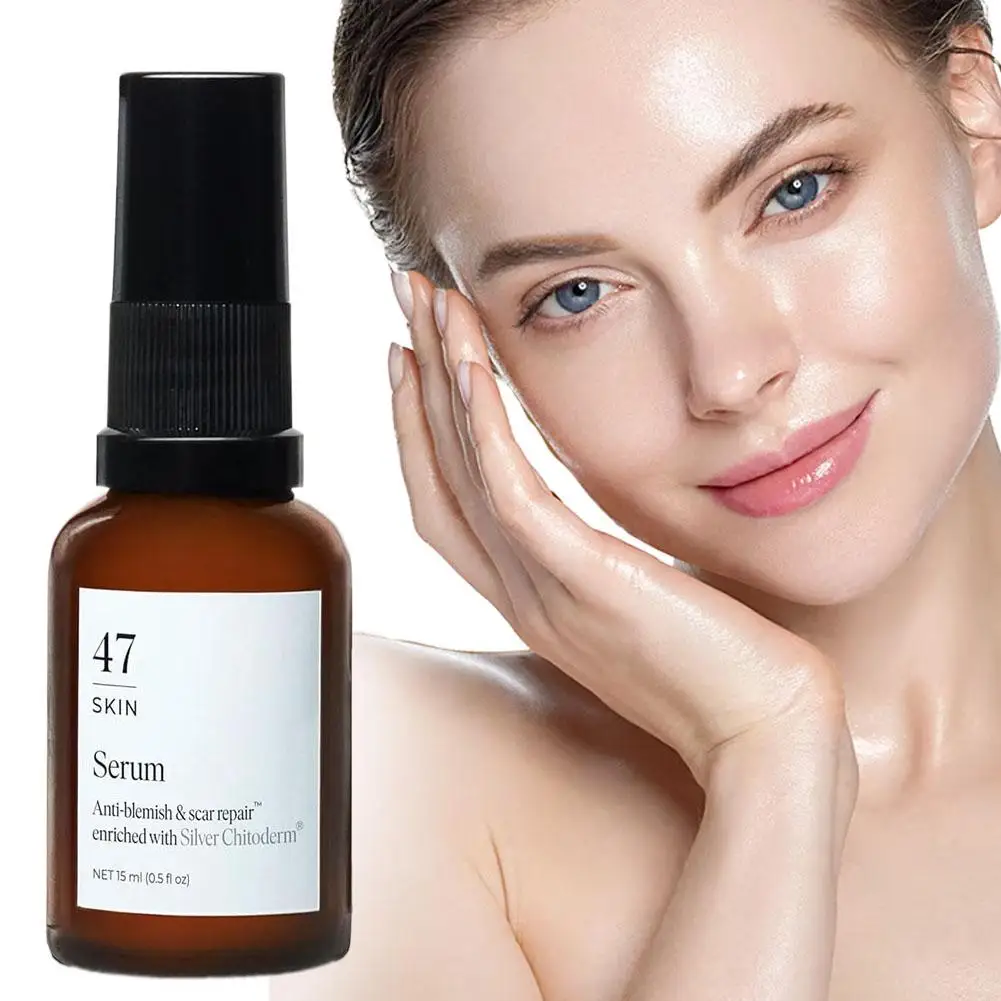 Suero Reparador de Cicatrices y Anti-Imperfecciones 47 Skin Silver Chitoderm Enriquecido con Suero Reparador de Cicatrices Anti-Imperfecciones, Elimina el Acné, Reduce la Inflamación