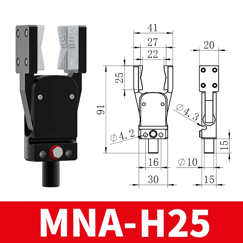 MINIA con Sensor en forma de arco y cilindro de aire de agarre abierto ancho, Mini pinza de Robot neumática robótica