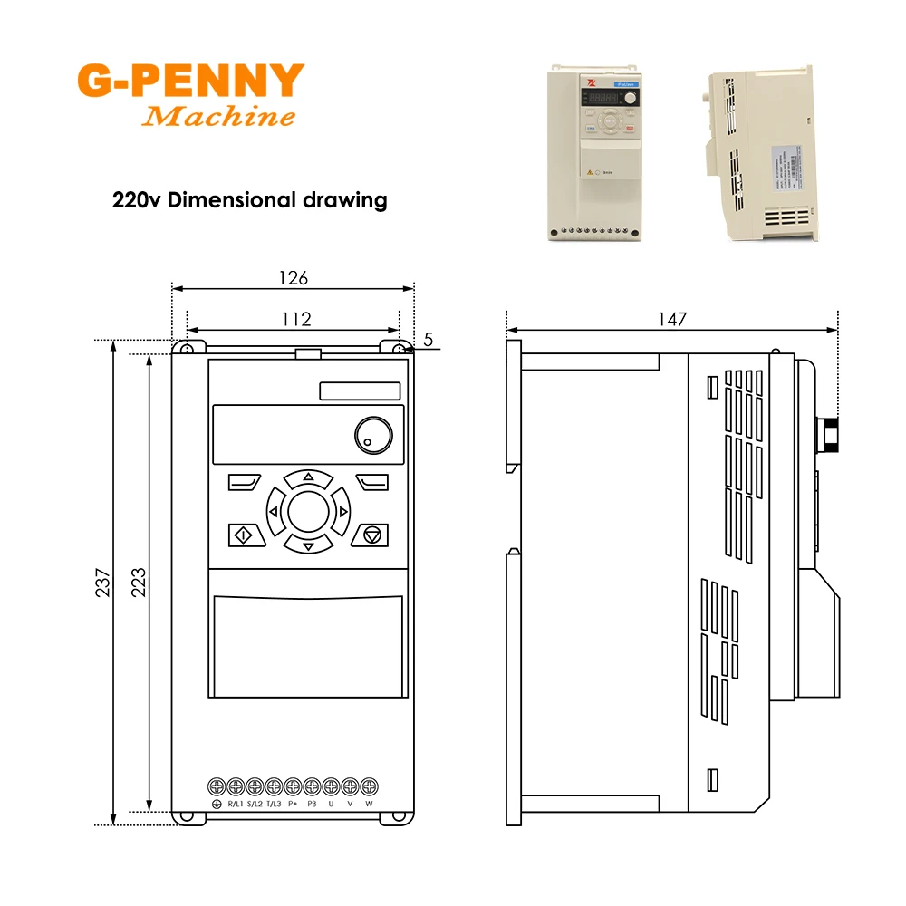 5.5KW H110 Series FuLing Vector Inverter 0~1000Hz V/F control; Vector control Used for cnc spindle Other 3 Phase Motors