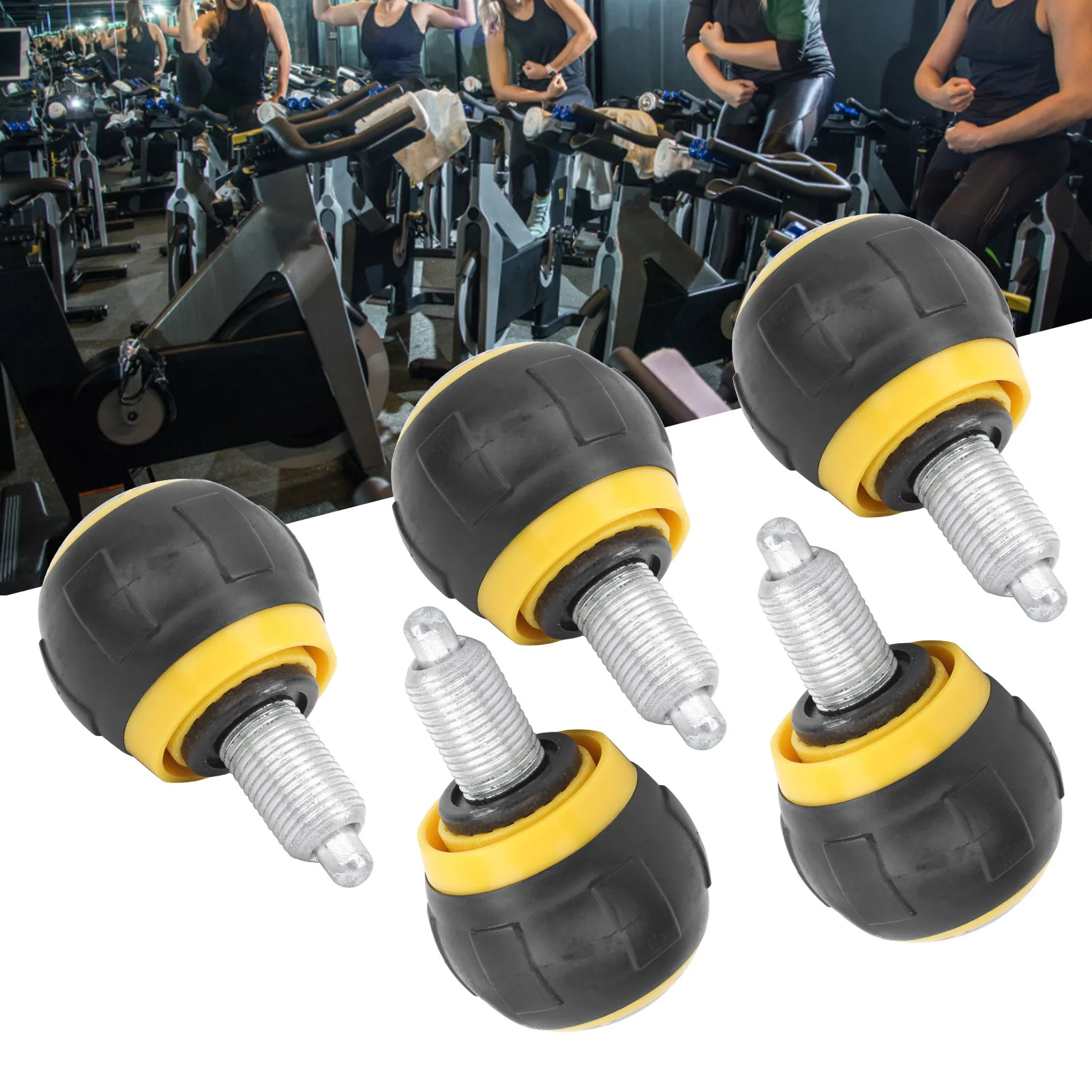 

ZK20 5pcs 50x45mm Fitness Pop Pull Pin Knob Release Synthetic Cardboard Handle Exercise Spare Accessory M16Black and Yellow