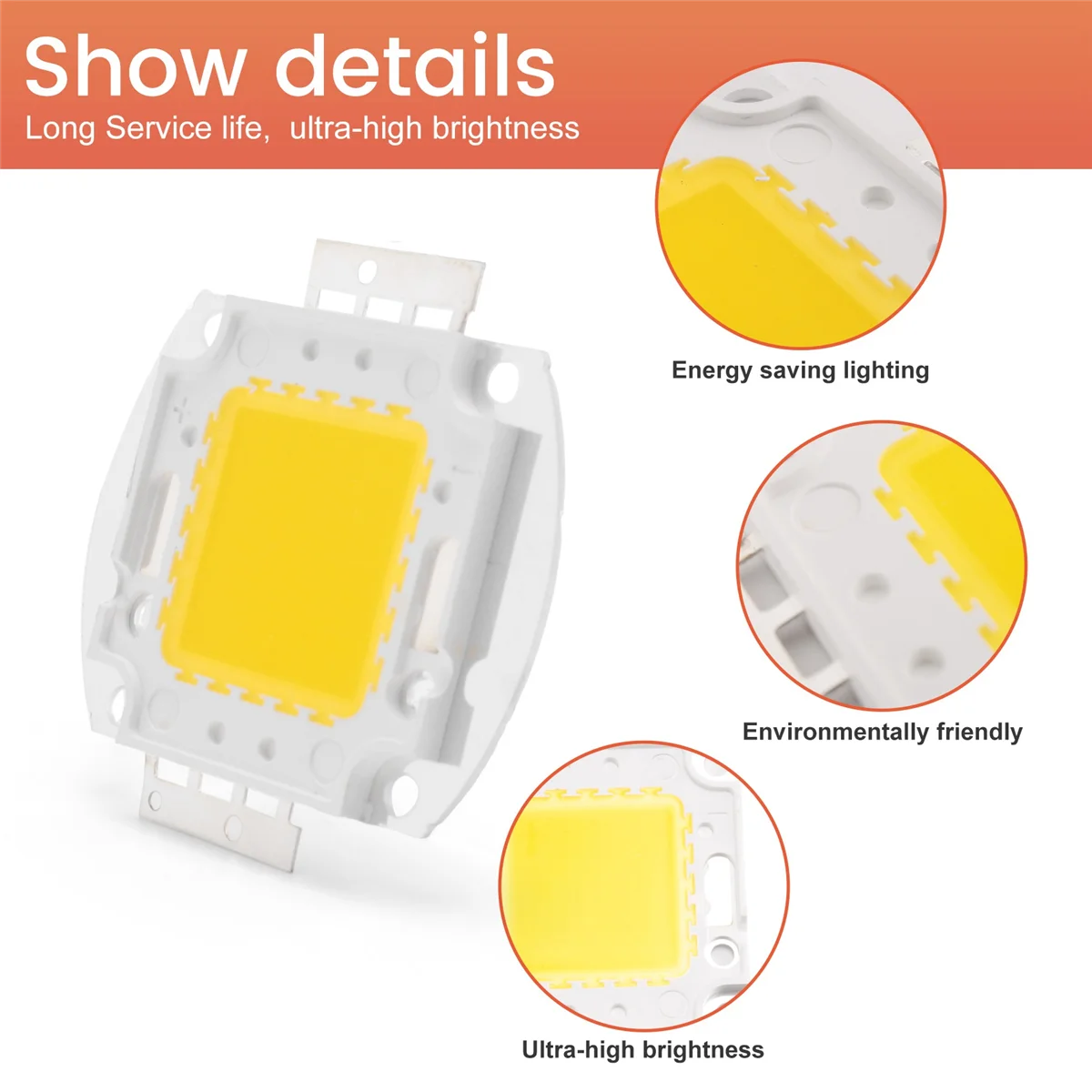ABZV-100W LED ランプハイパワーチップ DIY ランプライト照明ウォームホワイト