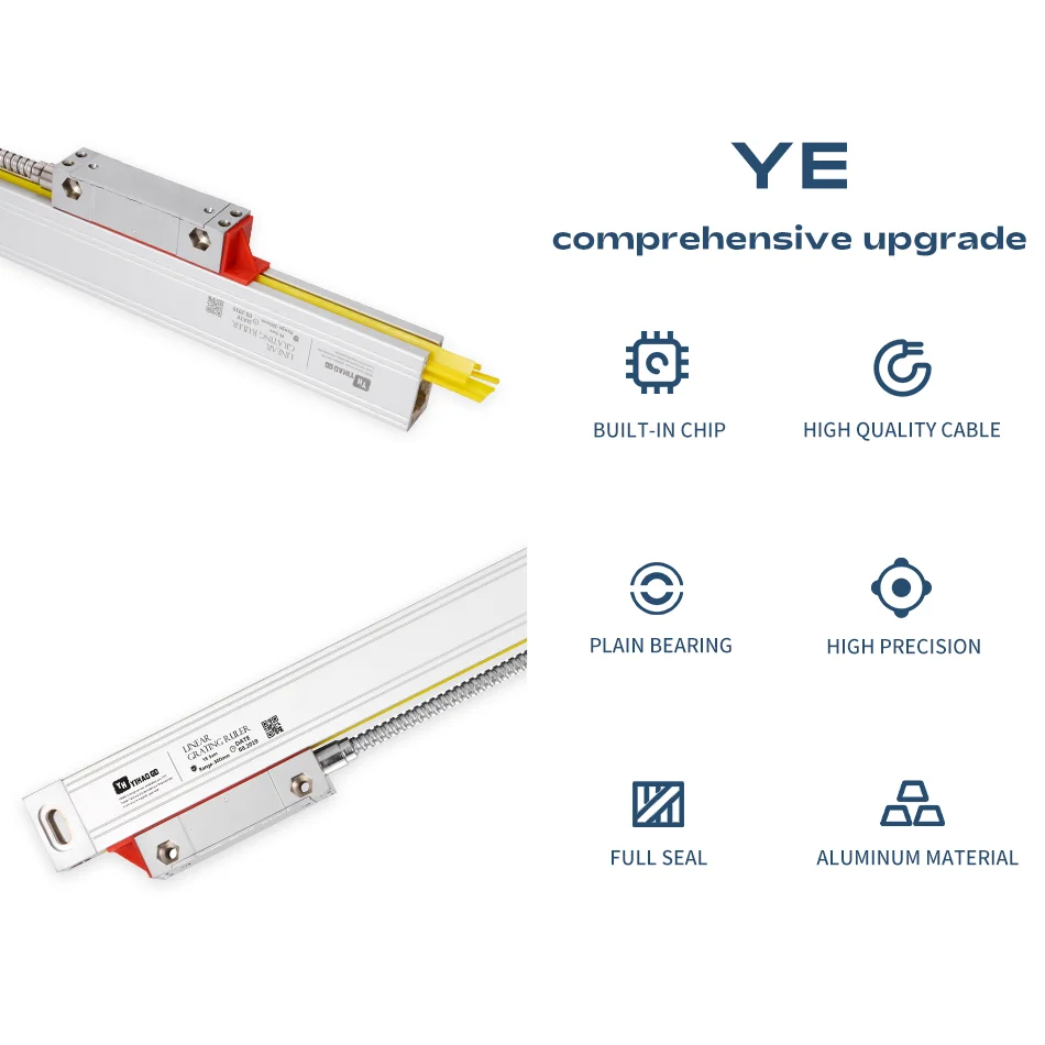 Lathe Linear Optical Ruler Line Linear Encoder Stroke Length 50 100 450 500 550 600 650 700 750 800 850 900 1000MM