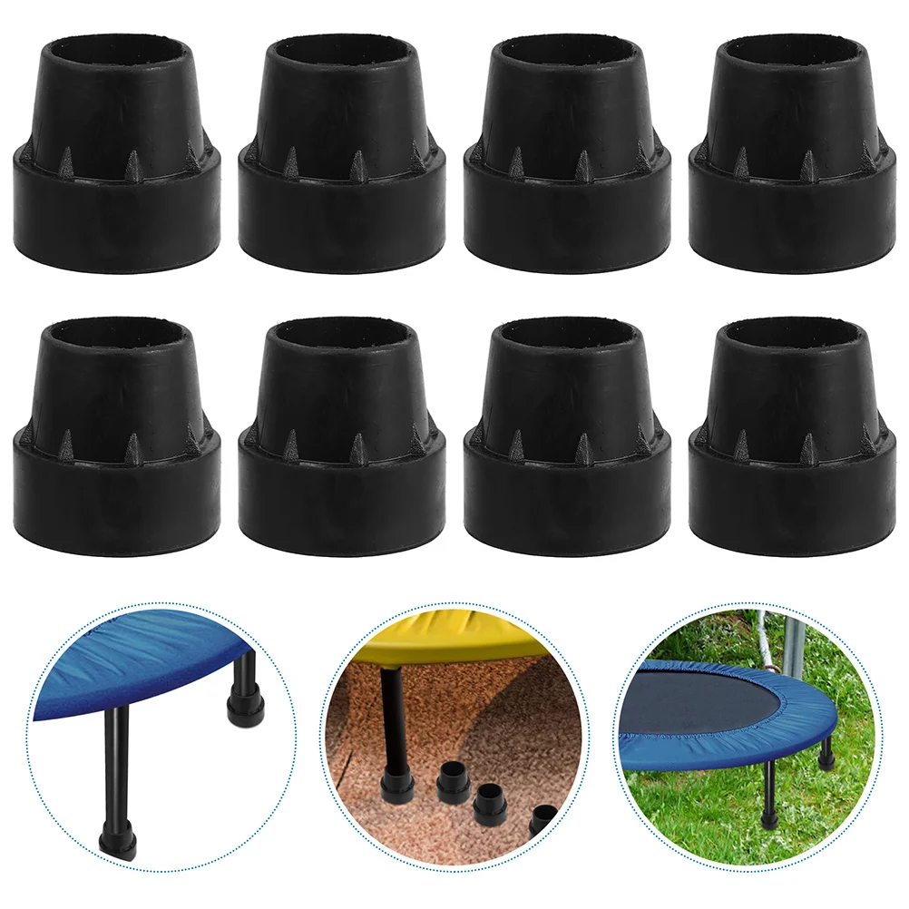 

12 Pcs Trampoline Foot Mats Rubber Leg Covers Nonslip Protector Caps Tips Replacement Parts Outdoor Toys