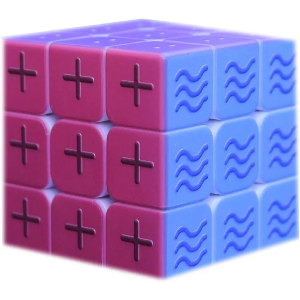 3x3x3 3D cubo de velocidad ciega rompecabezas figura geométrica en relieve cubo mágico rompecabezas efecto de huella digital juegos educativos IQ artículo