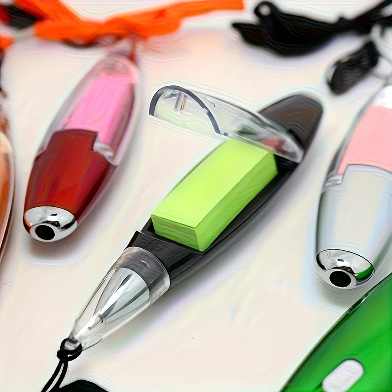 

Multi-Functional Lanyard Sticky Note Pen Ballpoint Pencil Portable Smooth Writing with Keychain Hook Office School Supplies Gift