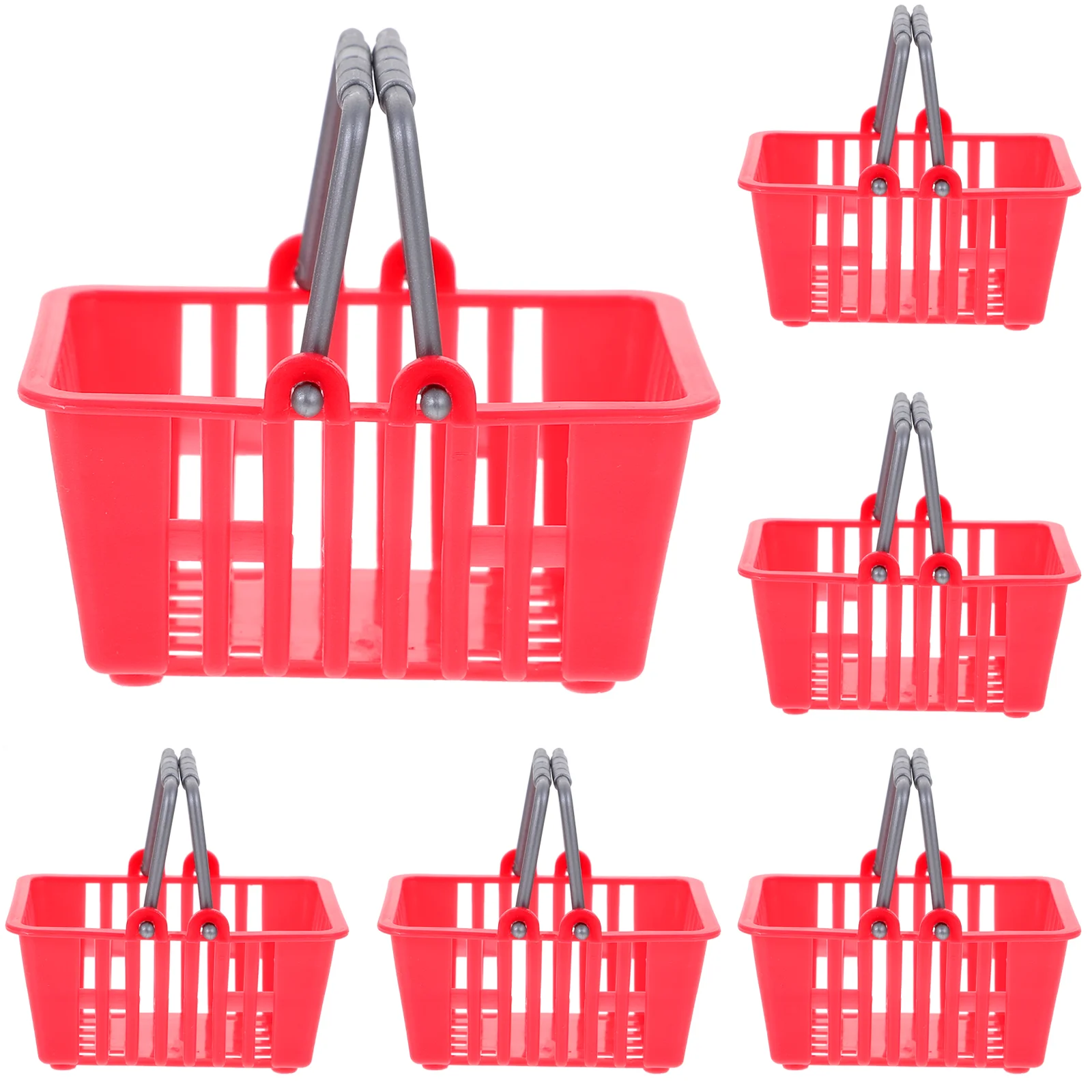 12pcs Simulated Food Toy Shopping Basket Kids Baskets for Groceries Toddlers Miniature Supermarket Play Set Lightweight