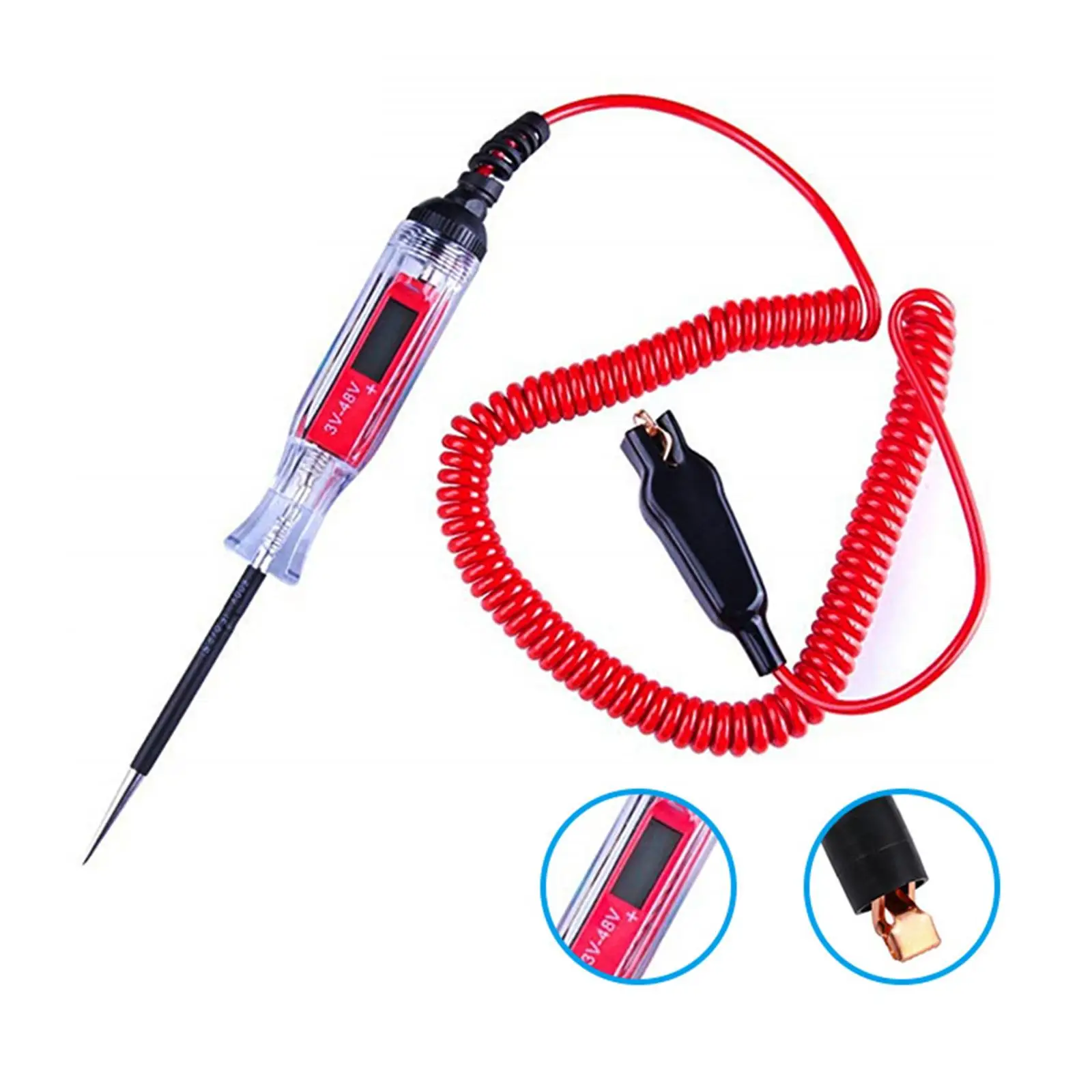 1PC 3V~48V Digital LCD Display Electric Circuit Tester Circuit Tester for Light