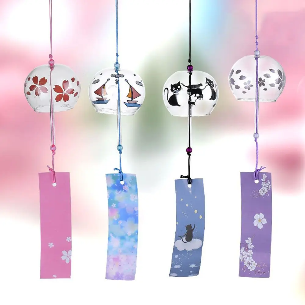 Picture 3: 1PC Wind Bell Japan Wind Chimes Handmade Glass Furin Spa Kitchen Office Decor japanese room decor For Home Decoration Party Tool