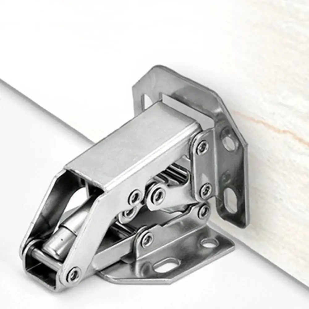 Cabinet Hinge Stainless Steel Hydraulic Door Hinge Free Punching Plated Closing Cupboard Buffer Damp 3/5 Inch