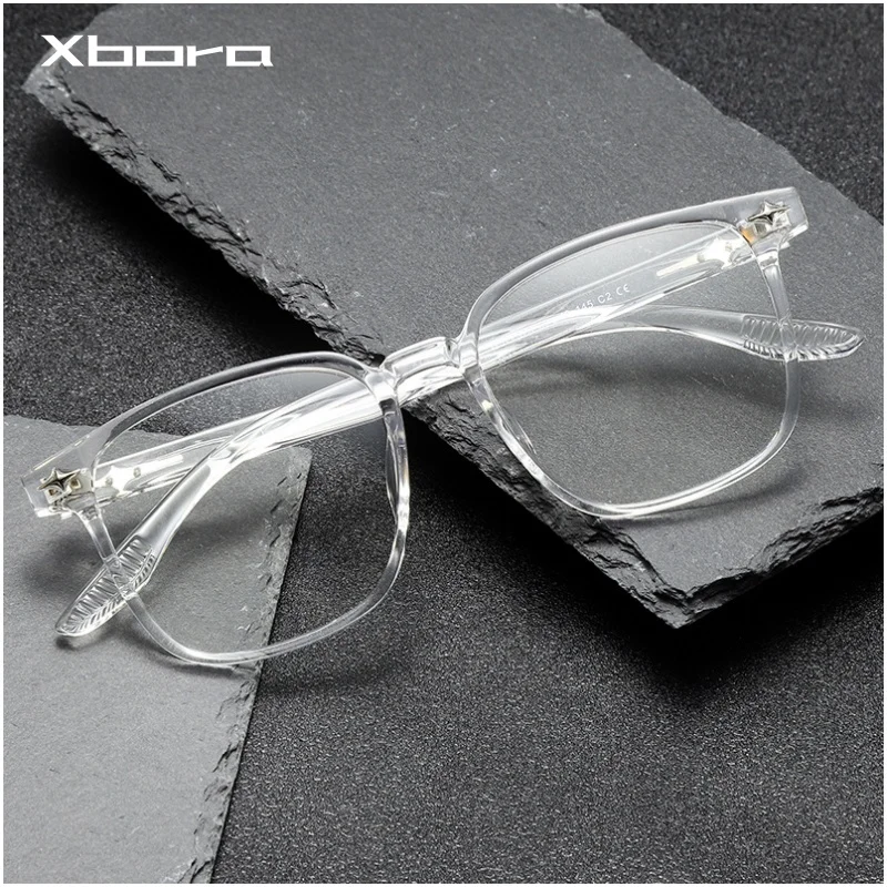 

Xbora Ultralight Trendy Ladies Square Retro TR90 Frames Optical Prescription Personality Comfortable Glasses Men ML72323