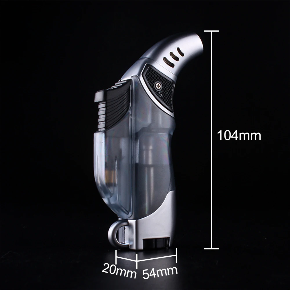 Portable Turbo Jet Flame Lighter Flashlight Butane Windproof Lighter Cooking BBQ Ignition Tools Cigarette Ignition Accessories