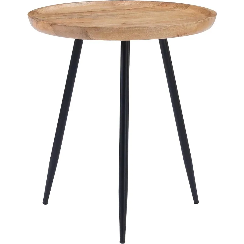 Side Table - Dilan Tri Pin Small Table. Exclusively Designed Hand-Crafted Small Nightstand. Solid Wood Round End Table