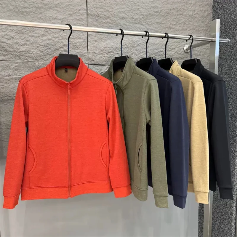 

Thiened Orlon Men's Sport Casual Jaet Open Cardigan f High Collar Winter New Arrival Polyester Fiber Long Sve Zipper