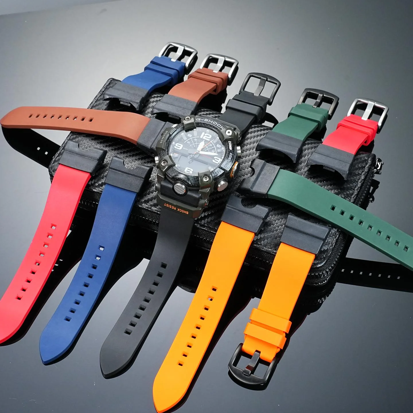 For Casio G-SHOCK5594 GG-B100 modified waterproof rubber watch strap with new Little Mud King third-generation rubber band