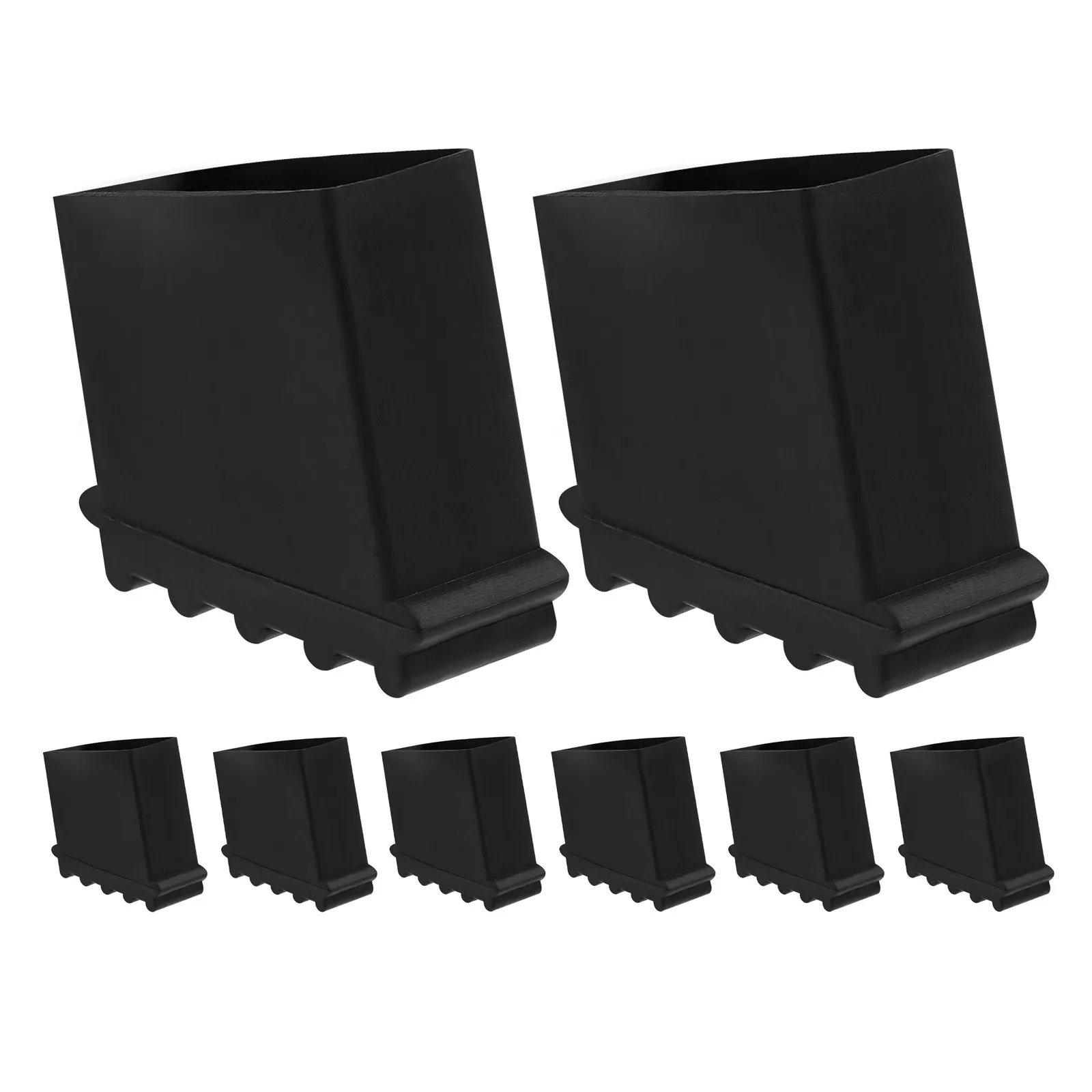 Ladder Feet Replacement Caps 8 Pack Black Rubber Anti Slip Pads for Step and Folding Ladders Safety Grip