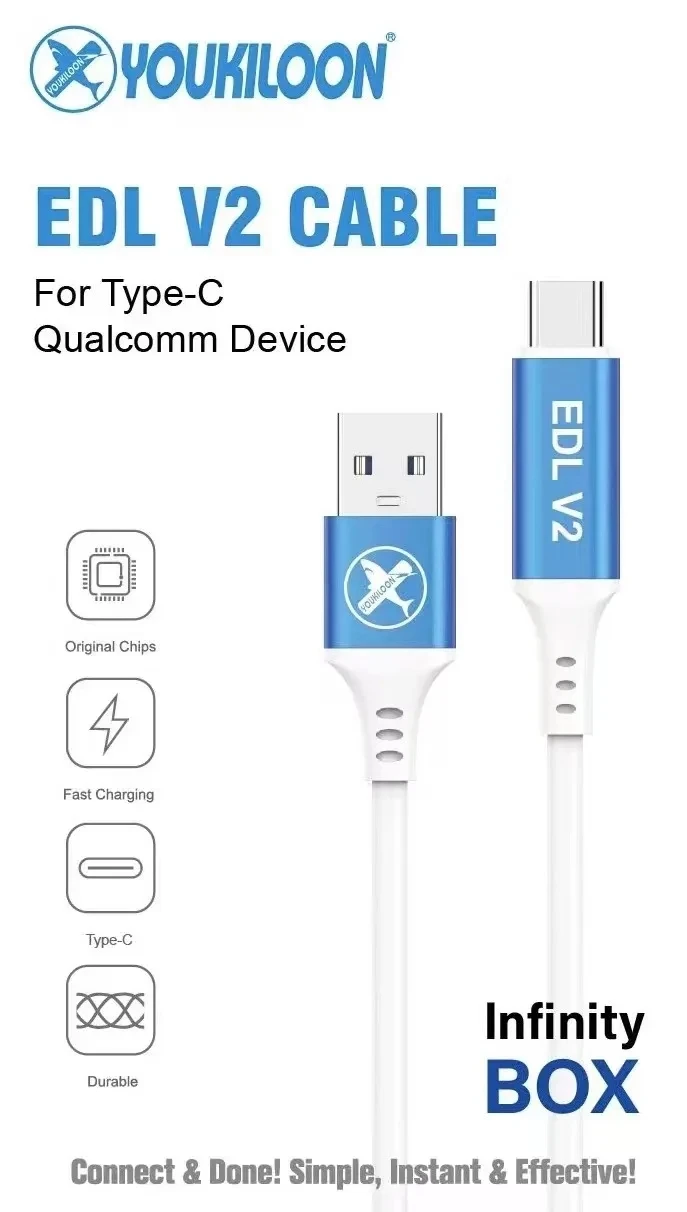 Cable EDL V2 para dispositivo qualcom tipo C a modo EDL 9008, nuevo