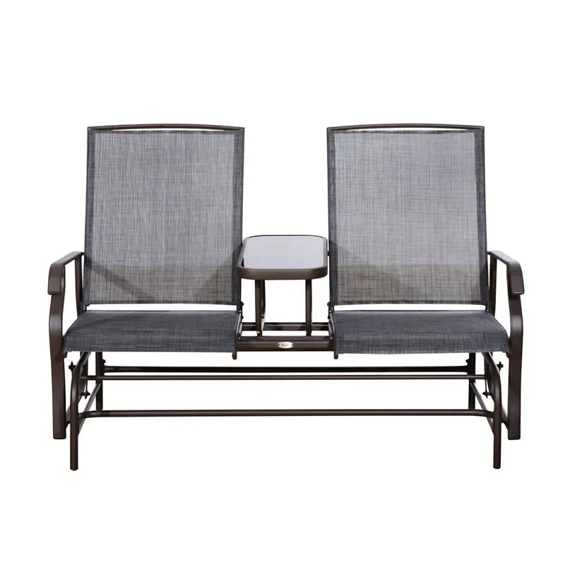 Outdoor Camping Tourism Vacation Double Home Balcony Leisure Teslin Cloth with Table Board Backrest Chair