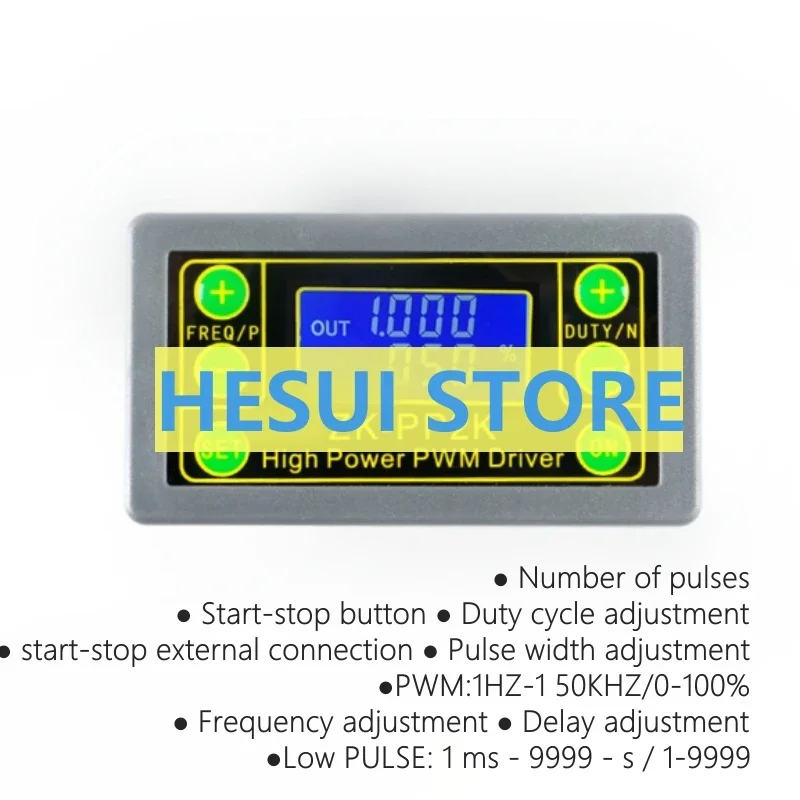 High power PWM dimming motor speed regulating magnetic valve pulse number frequency adjustable cycle delay driver ZK-PP2K