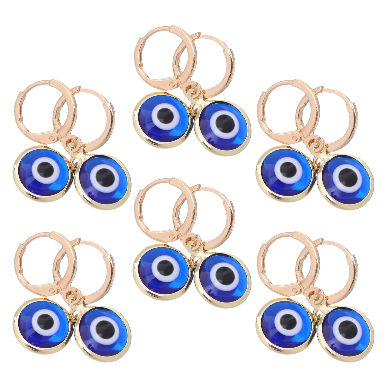 

12Pcs Evil Eye Charm Pendant Handcrafted Blue Eye Keychain for Handbag Backpack Car Keyring Decor Evil Keychain